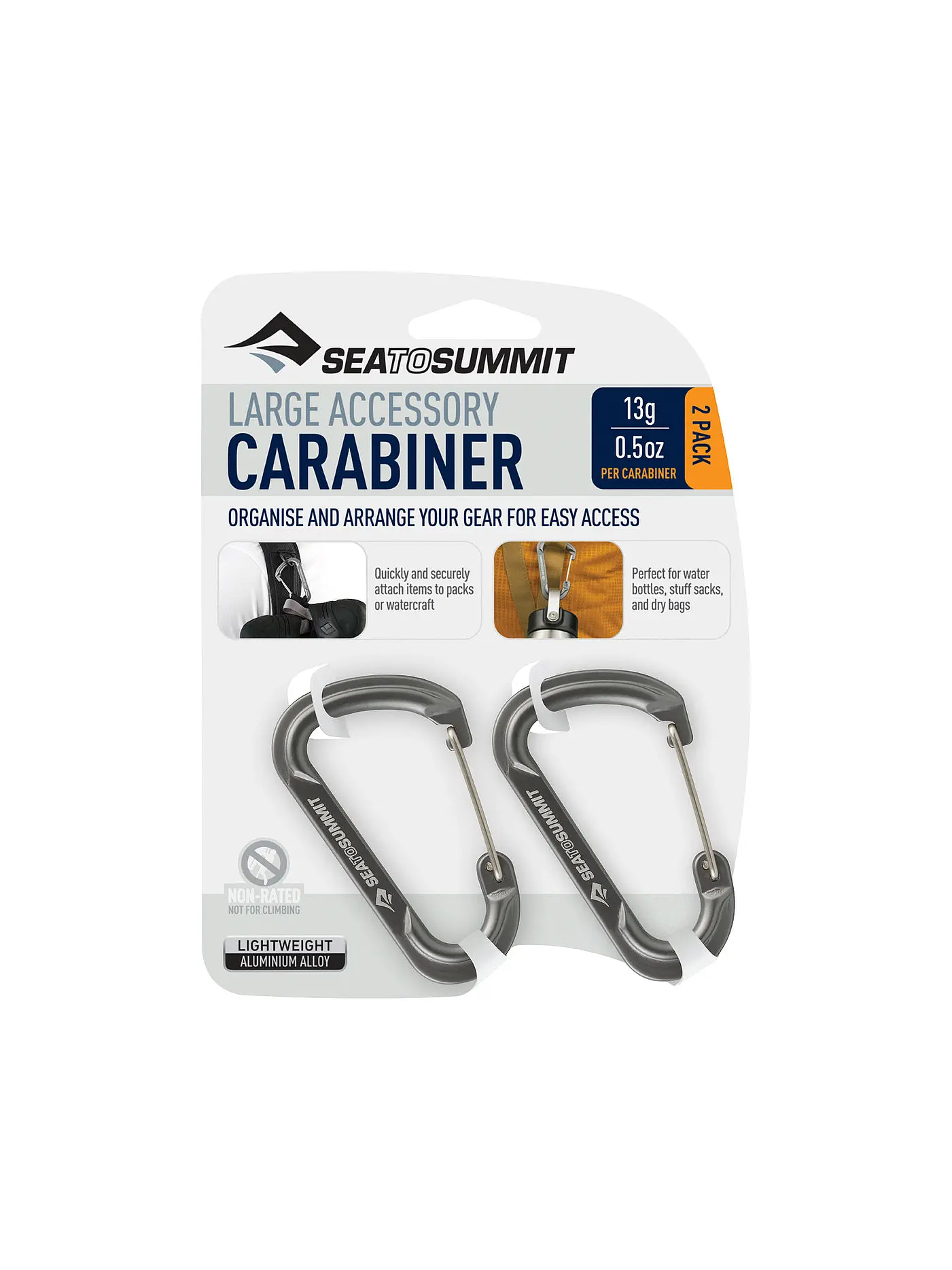 SEA TO SUMMIT | Multifunktions-Karabiner Groß 2er Set | 